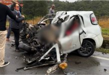 Grave acidente entre caminhão e carro deixa dois mortos na Serra Dona Francisca