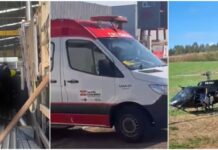 Operação de resgate salva trabalhador prensado durante acidente de trabalho no Oeste catarinense