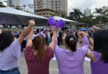 Agosto Lilás encerra programação em Itapema com caminhada contra a violência à mulher