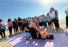 Agosto Lilás leva orientação e atividades gratuitas à Orla da Meia Praia em Itapema