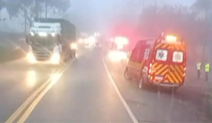 Irmãos de 7 e 14 anos morrem atropelados enquanto aguardavam ônibus escolar na BR-470