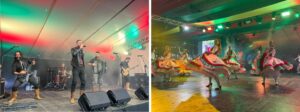 A programacao seguiu com apresentacoes culturais e o show de Os Baileiros