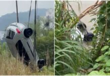 Carro cai no rio Itajaí-Mirim e motorista desaparece após ser levado pela correnteza em Brusque