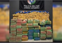 Denúncia leva PM a imóvel onde mais de uma tonelada de maconha estava armazenada em SC