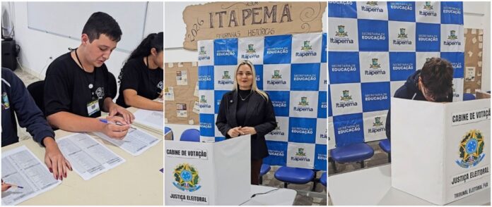 É tempo de eleição_ escolas de Itapema realizam votação com simulação de um processo eleitoral