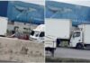 Engavetamento com seis veículos deixa trânsito lento na BR-101, em Itajaí