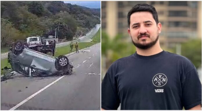 Motorista de 29 anos morre após ser ejetado durante capotamento em São José