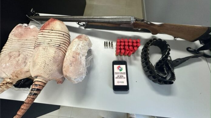 Mulher denuncia ameaça de morte e homem é preso com arma e animais silvestres em SC