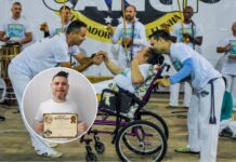 Professor de Itapema recebe homenagem por trabalho com capoeira inclusiva