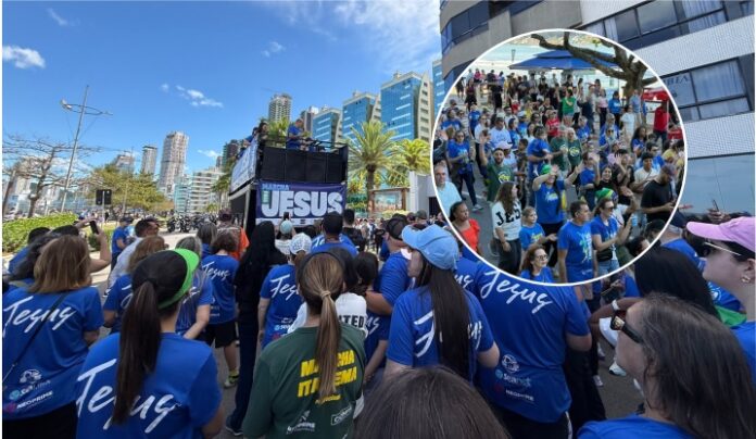 Marcha para Jesus leva mensagem de fé à orla do Centro de Itapema