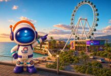 Roda-gigante de Itapema apresenta Astro Nik, mascote que será anfitrião da atração